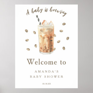 Baby braut Begrüßungskaffee Babydusche Poster