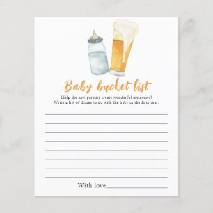 Baby braut Bier - Baby Eimer Liste