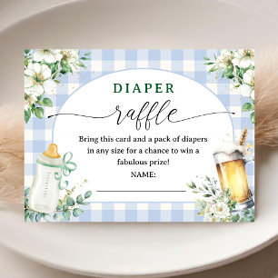 Baby braut Bier Baby Shower Junge Windel Raffle Begleitkarte