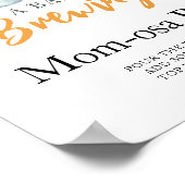 Baby braut Bier Babydusche Momosa Bar Poster (Ecke)