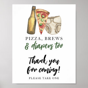 Baby braut Bier Danke für das Kommen Poster