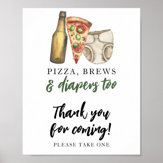Baby braut Bier Danke für das Kommen Poster (Vorne)