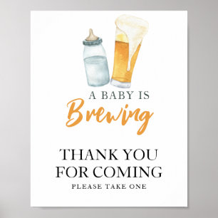 Baby braut Bier Danke fürs Kommen Poster