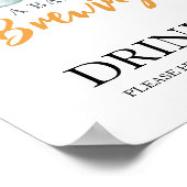 Baby braut Bier Drinks Poster (Ecke)