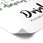 Baby braut Bier Drinks Poster (Ecke)