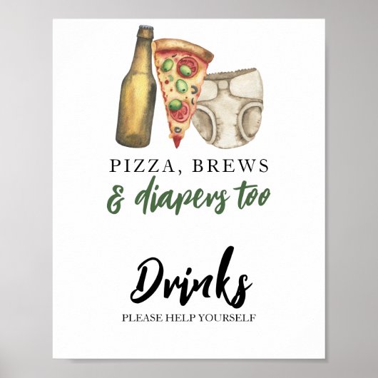 Baby braut Bier Drinks Poster (Vorne)