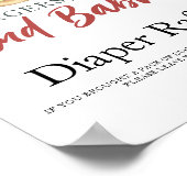 Baby braut Bier Dusche Windeln Tombola Poster (Ecke)