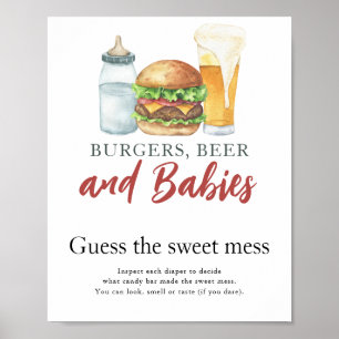 Baby braut Bier Errate das süße Durcheinander Poster