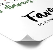 Baby braut Bier Favors Poster (Ecke)