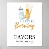 Baby braut Bier Favors Poster (Vorne)
