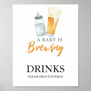 Baby braut Bier Getränke Poster