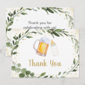 Baby braut Bier Greenery Danke (Vorne/Hinten)
