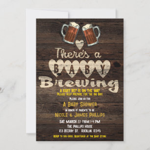 Baby Braut Bier Jubel Papa Werden Couples Shower Einladung