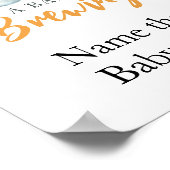 Baby braut Bier Name dieses Babynahrung Poster (Ecke)