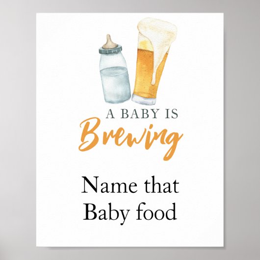 Baby braut Bier Name dieses Babynahrung Poster (Vorne)
