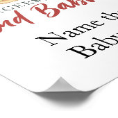 Baby braut Bier Name dieses Babynahrung Poster (Ecke)