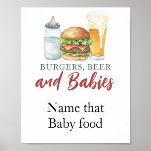 Baby braut Bier Name dieses Babynahrung Poster