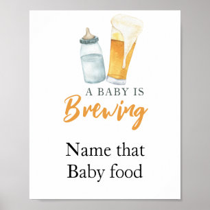 Baby braut Bier Name für Babynahrung Poster