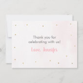 Baby braut Bier Pink Floral Vielen Dank Dankeskarte (Rückseite)