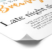 Baby braut Bier Spätabend Windeln Spiel Poster (Ecke)