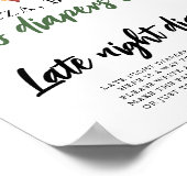 Baby braut Bier Spätabend Windeln Spiel Poster (Ecke)