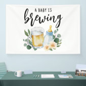 Baby braut Bier und Fütternd Flasche Banner (Messe)