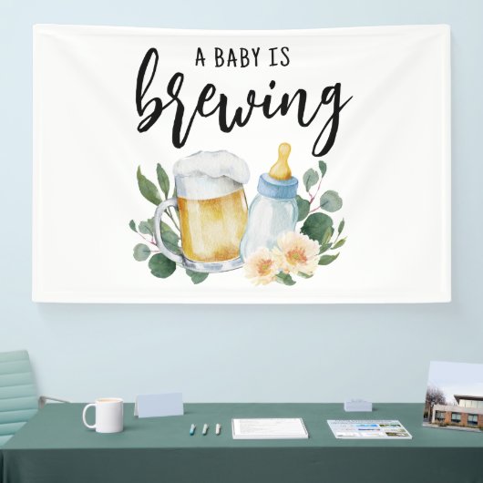 Baby braut Bier und Fütternd Flasche Banner (Messe)