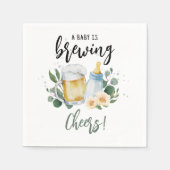 Baby braut Bier und Fütternd Flasche Serviette (Vorderseite)