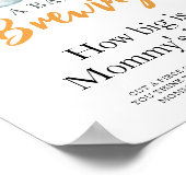 Baby braut Bier Wie groß ist Mama's Bauch Poster (Ecke)