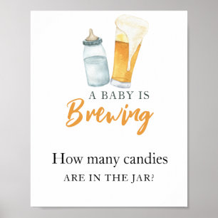 Baby braut Bier Wie viele Bonbons Poster