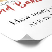 Baby braut Bier Wie viele Bonbons Poster (Ecke)