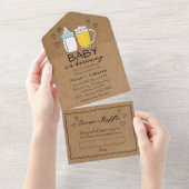 Baby Braut Bierglas Baby Dusche All In One Einladung (Abreißen)