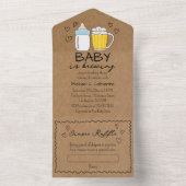 Baby Braut Bierglas Baby Dusche All In One Einladung (Innen Boden)