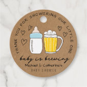 Baby Braut Bierglas Baby Dusche Geschenkanhänger (Vorderseite)