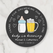 Baby Braut Bierglas Baby Dusche Geschenkanhänger (Rückseite)