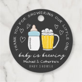 Baby Braut Bierglas Baby Dusche Geschenkanhänger (Vorderseite)