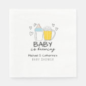 Baby Braut Bierglas Baby Dusche Serviette (Vorderseite)