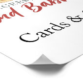 Baby braut Bierkarten und Geschenke Babydusche Poster (Ecke)