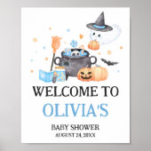 Baby braut blaues Halloween Willkommen Poster (Vorne)