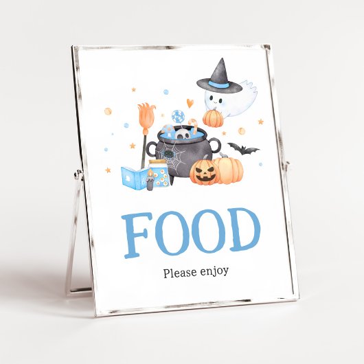 Baby braut Blue Halloween Baby Dusche Food Poster