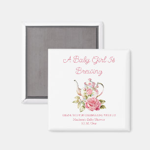 Baby braut Blumentee Party Babydusche Magnet