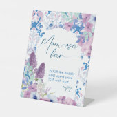 Baby braut Blütendusche Mimosa Bar Sockelschild (Vorderseite)