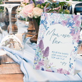 Baby braut Blütendusche Mimosa Bar Sockelschild