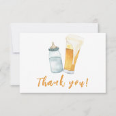 Baby Braut Bottle Beer Vielen Dank Dankeskarte (Vorderseite)