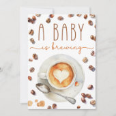 Baby Braut Coffee Baby Dusche | Aquarell Einladung (Vorderseite)