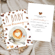 Baby Braut Coffee Baby Dusche | Aquarell