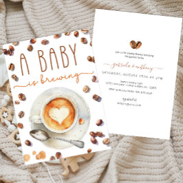 Baby Braut Coffee Baby Dusche | Aquarell Einladung