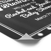 Baby Braut Coral & Chalkboard Begrüßungsdusche Poster (Ecke)
