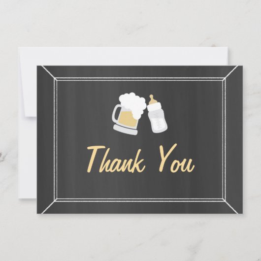 "Baby braut" danken Ihnen Dankeskarte (Vorderseite)