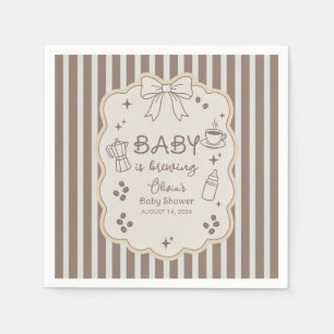 Baby braut Espresso Kaffee Baby Shower Serviette